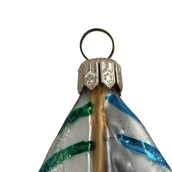 CHRISTOPHER RADKO BLOWN GLASS SMALL SAILBOAT CHRISTMAS ORNAMENT - Picture 5 of 5